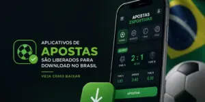 Aplicativo de apostas esportivas em smartphone com opções e odds