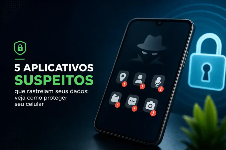 Apps suspeitos com alertas de segurança em smartphone