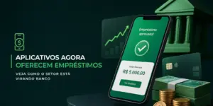 Aplicativo bancário mostrando empréstimo aprovado de R$ 5.000,00