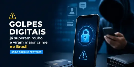 Smartphone com símbolo de cadeado e cartões de crédito, segurança digital