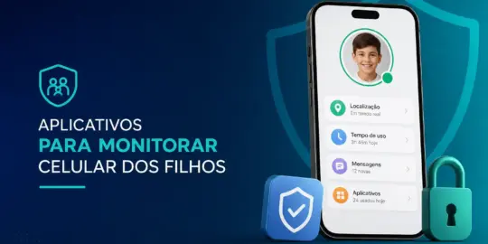 Ilustração de aplicativo para monitorar celular infantil