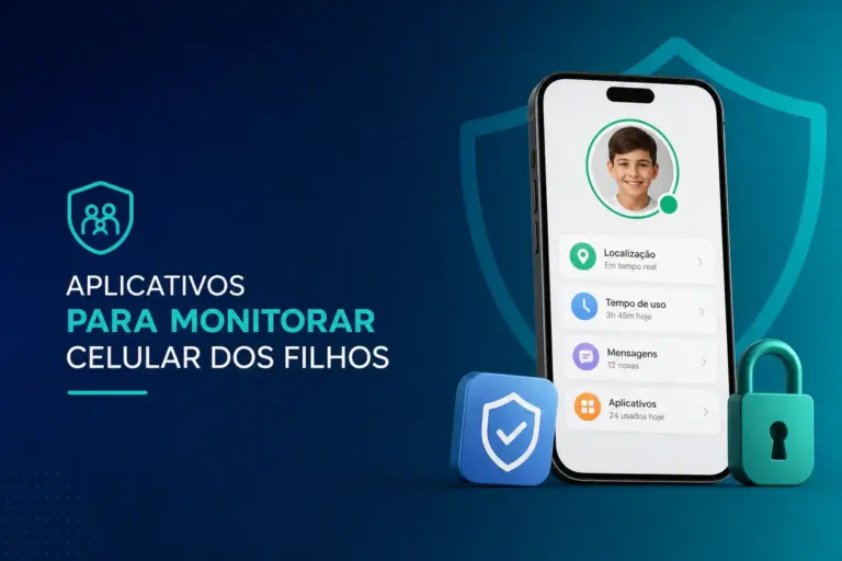 Ilustração de aplicativo para monitorar celular infantil