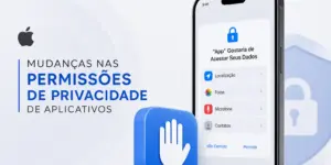 Smartphone mostra mudanças nas permissões de privacidade do app