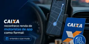 Smartphone com app de navegação e moedas, foco em 2026