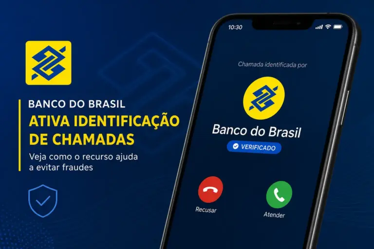 Banco do Brasil identificando chamadas com segurança no smartphone