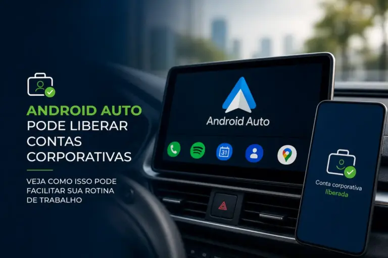 Carro com Android Auto e smartphone conectados 2026