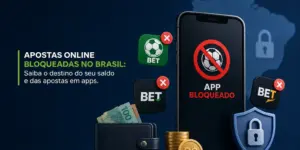 Apostas bloqueadas Brasil: smartphone com app de apostas bloqueadas