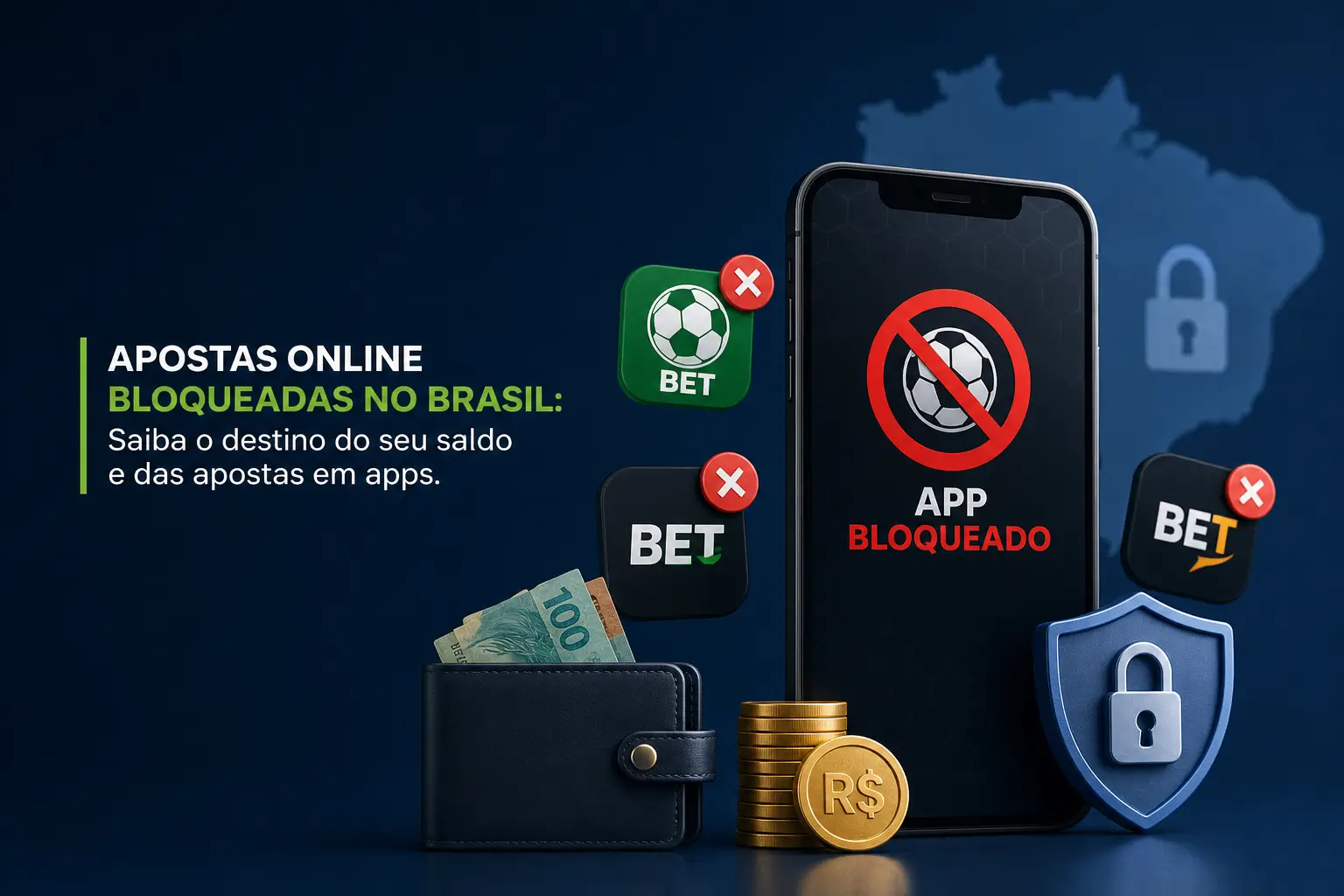Apostas bloqueadas Brasil: smartphone com app de apostas bloqueadas