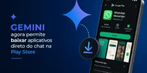 Smartphone com WhatsApp no Google Play Store, GEMINI download