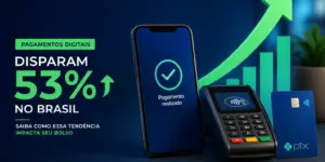 Pagamento digital no Brasil: aumento de 53% até 2026