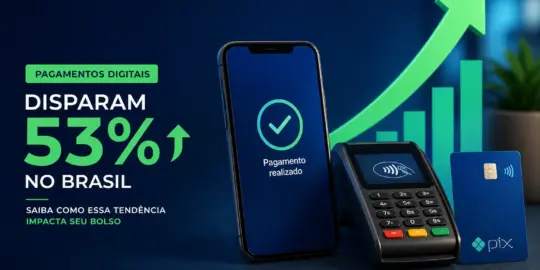 Pagamento digital no Brasil: aumento de 53% até 2026